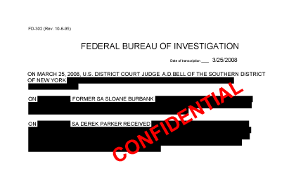 Redacted FBI Form FD-302